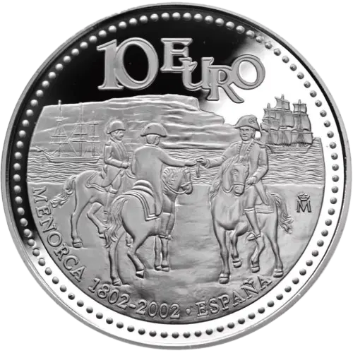 Moneda Bicentenario de la Incorporación de Menorca a la Corona Española (2002)