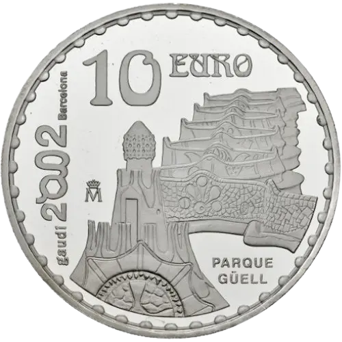 Moneda Año Internacional Gaudí: Parque Güell (2002)