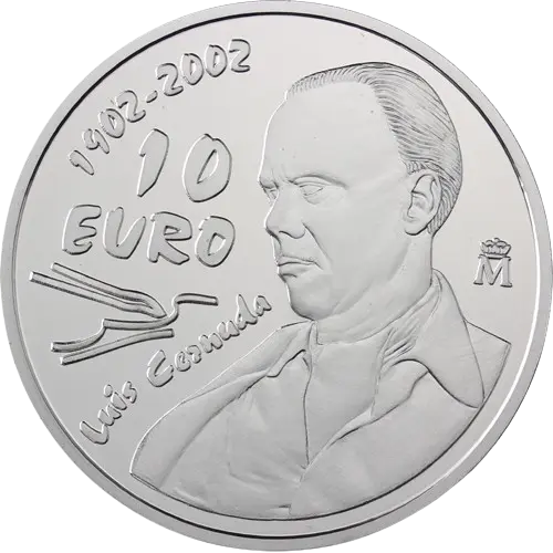 Moneda Primer Centenario del nacimiento de Luis Cernuda (2002)