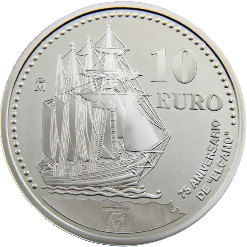 Moneda 75 Aniversario del buque escuela Juan Sebastián de Elcano (2003)