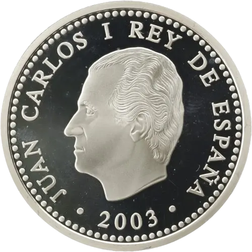 10 euros 2003 - Copa Mundial de la FIFA Alemania 2006 - Emisión 2003 España (anverso) 10 euros 2003 - Copa Mundial de la FIFA Alemania 2006 - Emisión 2003 España (anverso)