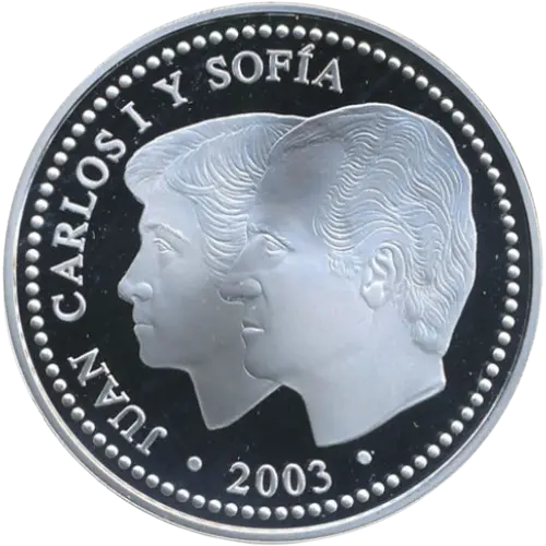 10 euros 2003 - XXV Aniversario de la Constitución Española España (anverso)