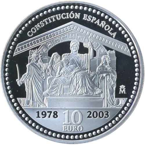 Moneda XXV Aniversario de la Constitución Española (2003)