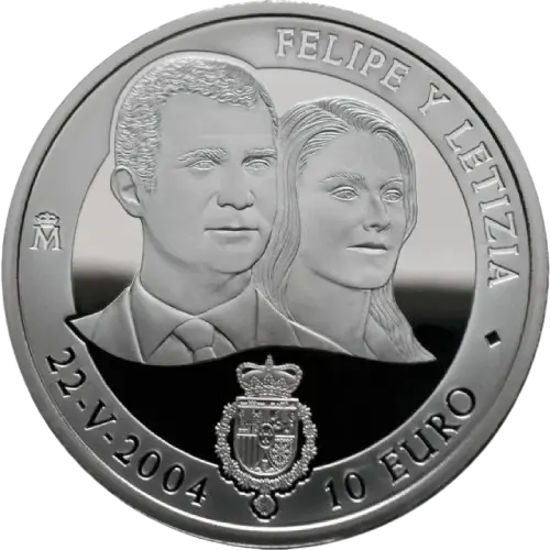 Moneda Boda de S.A.R. el Príncipe de Asturias con Doña Letizia Ortiz Rocasolano (2004)