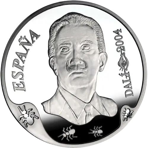 10 euros 2004 - Centenario nacimiento Salvador Dalí: El gran masturbador España (anverso) 10 euros 2004 - Centenario nacimiento Salvador Dalí: El gran masturbador España (anverso)