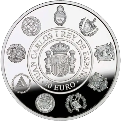 10 euros 2005 - Encuentro entre dos mundos: Archivo de Indias - VI Serie Iberoamericana España (reverso) 10 euros 2005 - Encuentro entre dos mundos: Archivo de Indias - VI Serie Iberoamericana España (reverso)