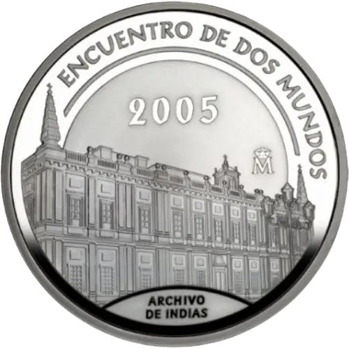 Moneda Encuentro entre dos mundos: Archivo de Indias - VI Serie Iberoamericana (2005)