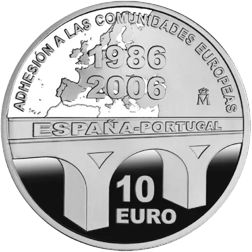 Moneda 20 Aniversario de la Adhesión de Portugal y España a las Comunidades Europeas (2006)