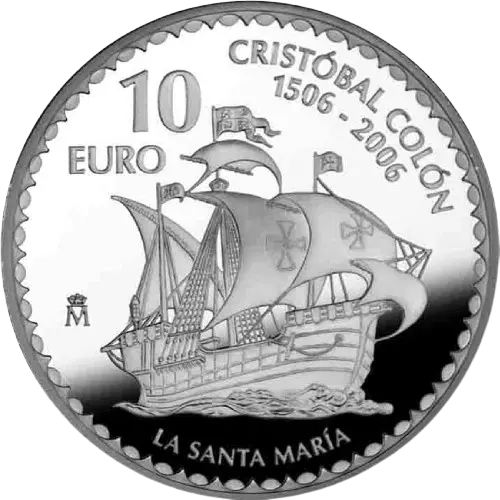 Moneda V Centenario Cristóbal Colón: La Santa María (2006)