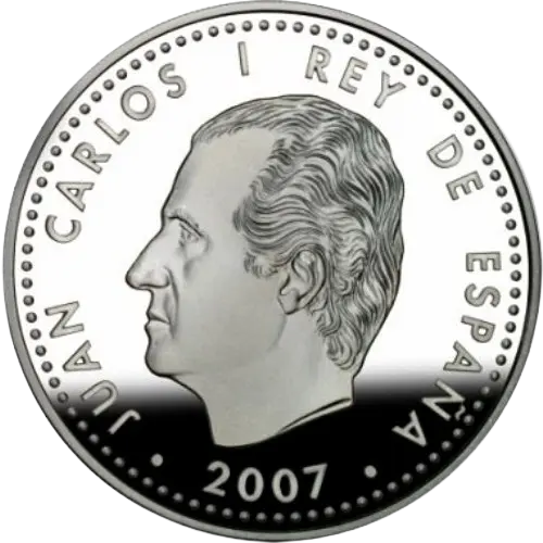 10 euros 2007 - Expo Zaragoza 2008: Pabellón Puente España (anverso) 10 euros 2007 - Expo Zaragoza 2008: Pabellón Puente España (anverso)