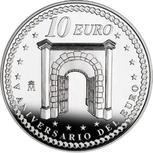 Moneda V Aniversario del Euro: Pórtico (2007)