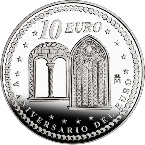 Moneda V Aniversario del Euro: Ventanas (2007)