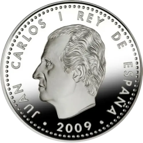 10 euros 2009 - Copa Mundial de la FIFA Sudáfrica 2010 España (anverso) 10 euros 2009 - Copa Mundial de la FIFA Sudáfrica 2010 España (anverso)