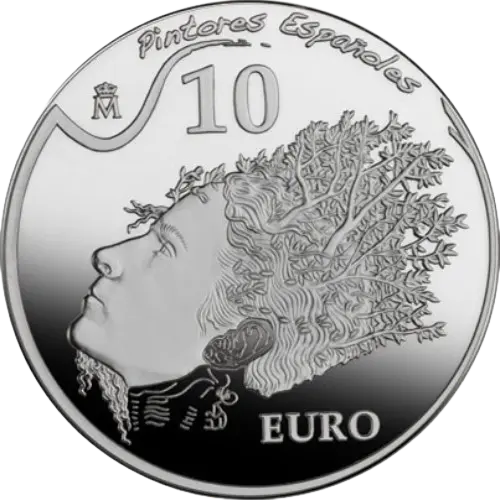 Moneda Salvador Dalí: Comienzo automático de un retrato de Gala - II Serie Pintores Españoles (2009)
