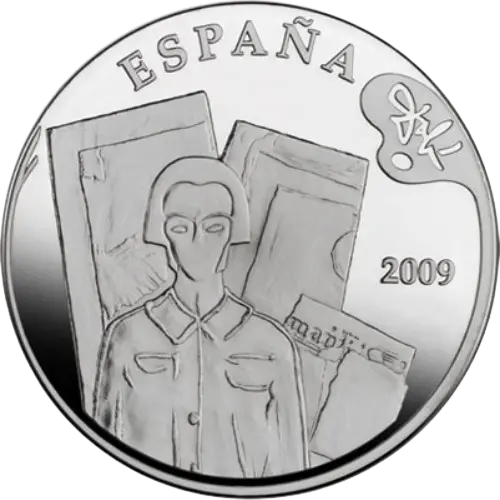 10 euros 2009 - Salvador Dalí: Retrato de Pablo Picasso - II Serie Pintores Españoles España (anverso) 10 euros 2009 - Salvador Dalí: Retrato de Pablo Picasso - II Serie Pintores Españoles España (anverso)
