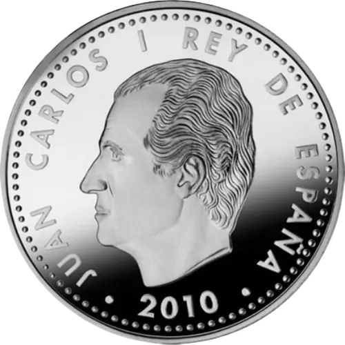 10 euros 2010 - Campeones del Mundo Sudáfrica 2010 España (anverso) 10 euros 2010 - Campeones del Mundo Sudáfrica 2010 España (anverso)