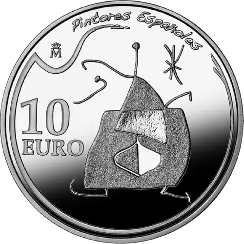 Moneda Joan Miró: Mujer, pájaro, estrella - V Serie Pintores Españoles (2012)