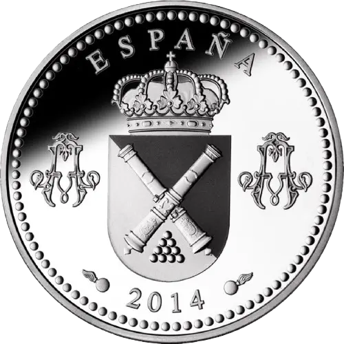 10 euros 2014 - 250 Aniversario Real Colegio de Artillería España (anverso) 10 euros 2014 - 250 Aniversario Real Colegio de Artillería España (anverso)