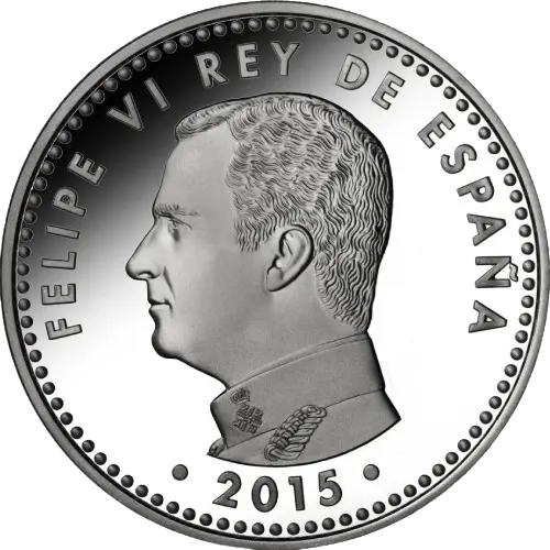 10 euros 2015 - 70 Años de Paz - XII Serie Programa Europa España (anverso) 10 euros 2015 - 70 Años de Paz - XII Serie Programa Europa España (anverso)