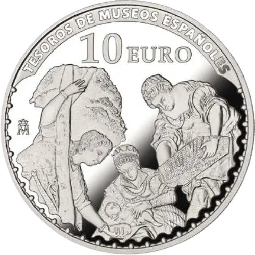 10 euros 2015 - Tintoretto - III Serie Tesoros de Museos Españoles España (reverso) 10 euros 2015 - Tintoretto - III Serie Tesoros de Museos Españoles España (reverso)