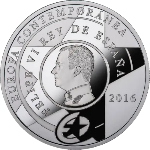 10 euros 2016 - Europa Contemporánea - XIII Serie Programa Europa España (anverso)