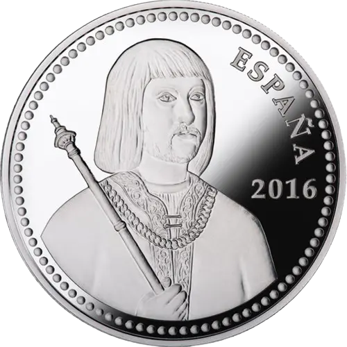 10 euros 2016 - V Centenario de la muerte de Fernando II de Aragón 1516–2016 España (anverso) 10 euros 2016 - V Centenario de la muerte de Fernando II de Aragón 1516–2016 España (anverso)