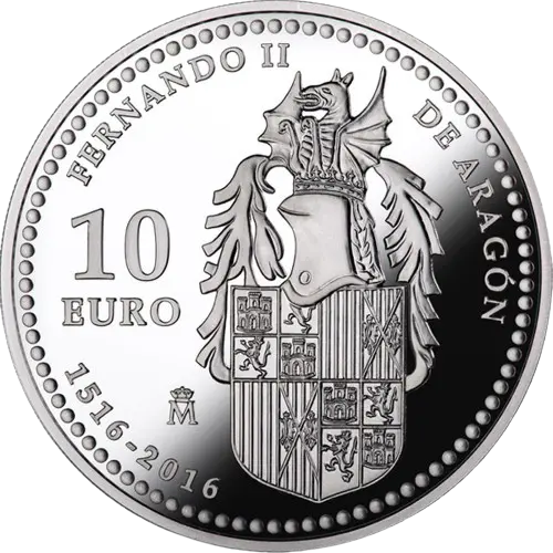 Moneda V Centenario de la muerte de Fernando II de Aragón 1516–2016 (2016)
