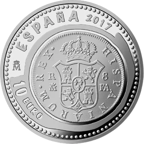 Moneda Casa de Borbón: Real de a ocho - VIII Serie Joyas Numismáticas (2017)