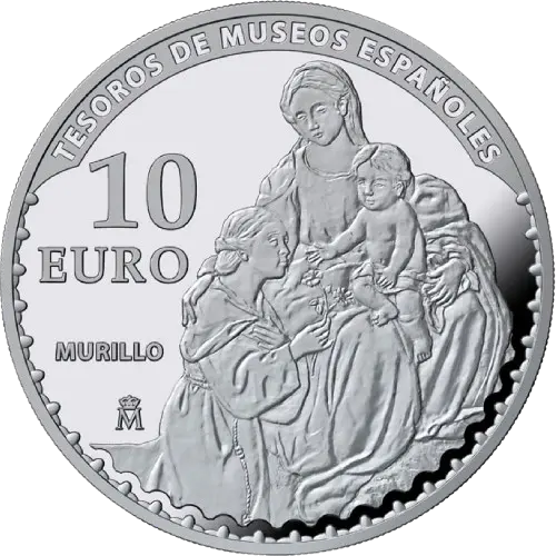10 euros 2017 - P.P. Rubens & Murillo - V Serie Tesoros de Museos Españoles España (reverso) 10 euros 2017 - P.P. Rubens & Murillo - V Serie Tesoros de Museos Españoles España (reverso)