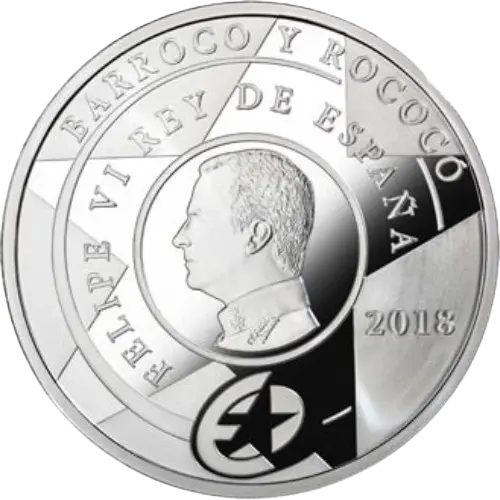 10 euros 2018 - Barroco y Rococó - XIV Serie Programa Europa 2018 España (anverso) 10 euros 2018 - Barroco y Rococó - XIV Serie Programa Europa 2018 España (anverso)