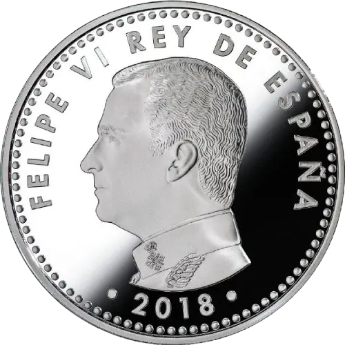 10 euros 2018 - Copa Mundial de la FIFA Rusia 2018 - Emisión 2018 España (anverso) 10 euros 2018 - Copa Mundial de la FIFA Rusia 2018 - Emisión 2018 España (anverso)