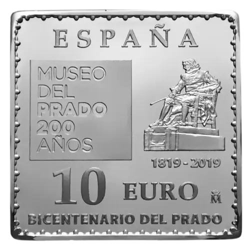10 euros 2019 - El Greco: La Anunciación - Bicentenario del Museo del Prado - VI Serie Tesoros de Museos Españoles España (reverso)