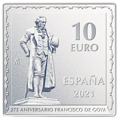 10 euros 2021 - 275 Aniversario Francisco de Goya: La cometa España (reverso)