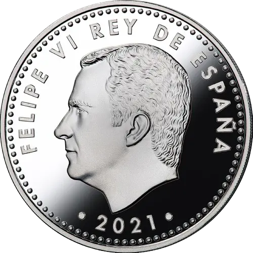 10 euros 2021 - 800 Años de la Catedral Burgos 2021 España (anverso) 10 euros 2021 - 800 Años de la Catedral Burgos 2021 España (anverso)