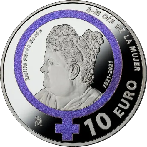 Moneda Emilia Pardo Bazán - Día Internacional de la Mujer (2021)