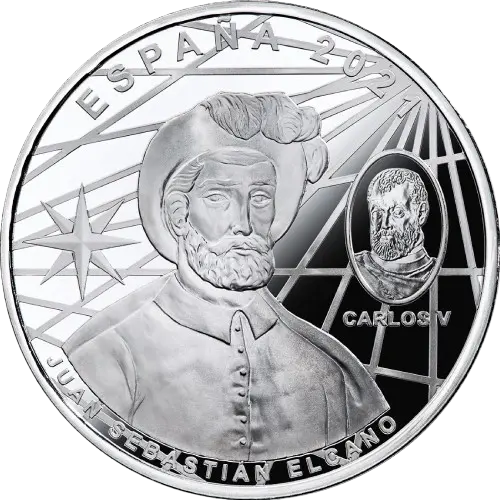 10 euros 2021 - V Centenario de la Vuelta al Mundo: Llegada a las Islas de las Especias - Emision 2021 España (anverso) 10 euros 2021 - V Centenario de la Vuelta al Mundo: Llegada a las Islas de las Especias - Emision 2021 España (anverso)