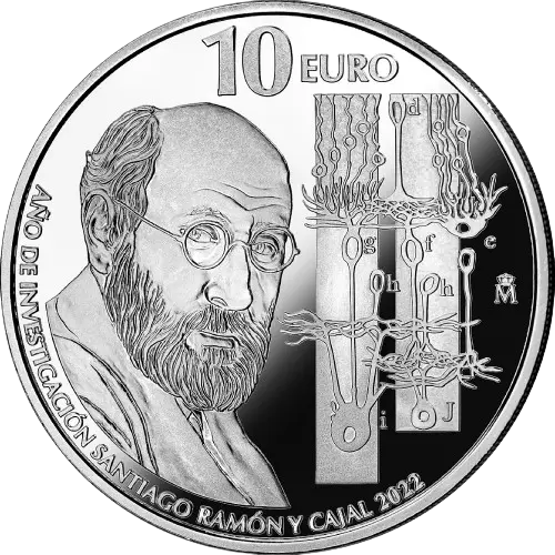 Moneda Año de Investigación de Santiago Ramón y Cajal (2022)