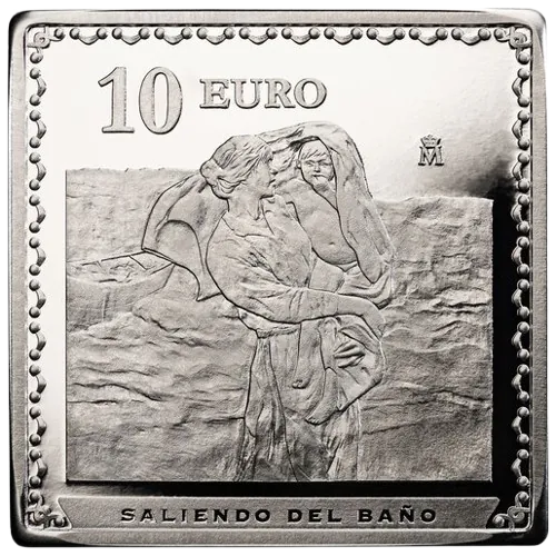 10 euros 2023 - Centenario Joaquín Sorolla: El baño del caballo y Saliendo del baño España (reverso)