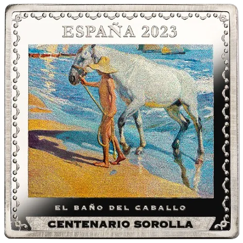 Moneda Centenario Joaquín Sorolla: El baño del caballo y Saliendo del baño (2023)