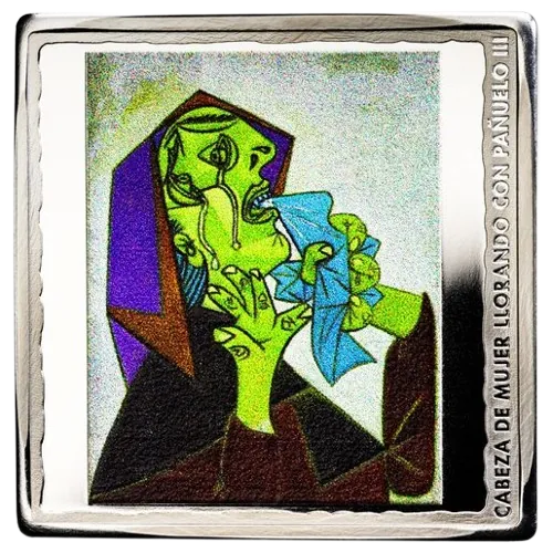 Moneda 50 Aniversario de Picasso: Cabeza de mujer llorando con pañuelo (2023)