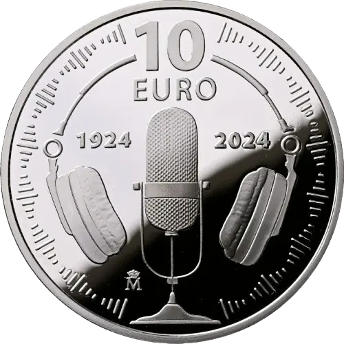Moneda Centenario de la Radio - Con canto estriado (2024)