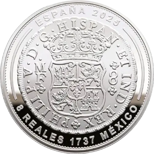 10 euros 2025 - 8 Reales 1737 México - II Serie Joyas del Museo Casa de la Moneda España (reverso) 10 euros 2025 - 8 Reales 1737 México - II Serie Joyas del Museo Casa de la Moneda España (reverso)
