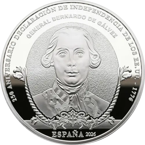 Moneda Bernardo de Gálvez - 250 Aniversario Declaración de Independencia de los EE.UU. (2026)