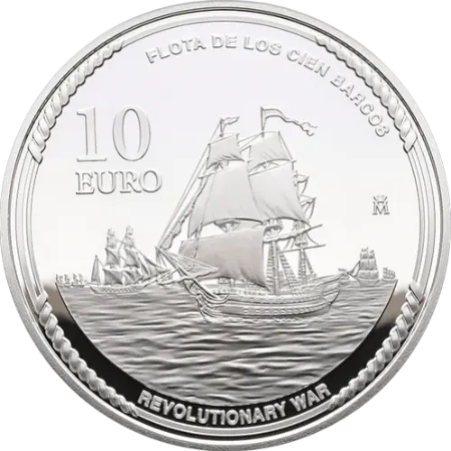 10 euros 2026 - José Solano y Bote - 250 Aniversario Declaración de Independencia de los EE.UU. España (reverso)