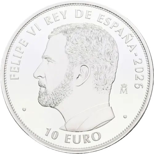 10 euros 2026 - El Real de a Ocho: Raíces de la Moneda Canadiense España (anverso) 10 euros 2026 - El Real de a Ocho: Raíces de la Moneda Canadiense España (anverso)