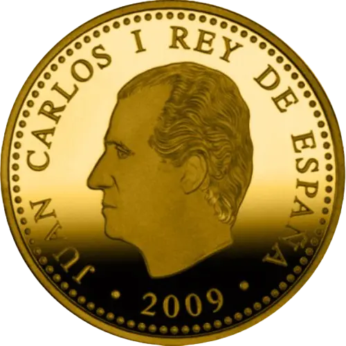 100 euros 2009 - Copa Mundial de la FIFA Sudáfrica 2010 España (anverso) 100 euros 2009 - Copa Mundial de la FIFA Sudáfrica 2010 España (anverso)