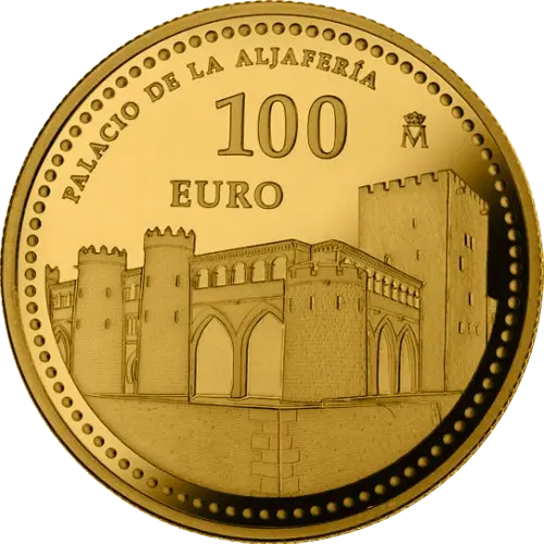 Moneda V Centenario de la muerte de Fernando II de Aragón 1516–2016: Palacio de la Aljafería (2016)