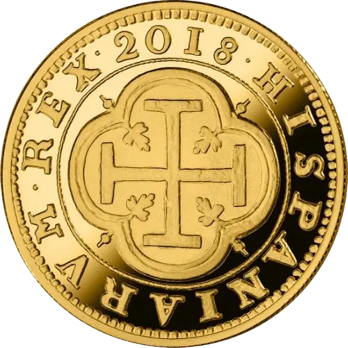 100 euros 2018 - 150 Años de la Desparición de los Escudos: 2 Escudos España (reverso) 100 euros 2018 - 150 Años de la Desparición de los Escudos: 2 Escudos España (reverso)