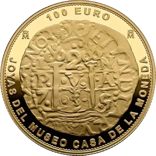 100 euros 2025 - 2 Escudos 1715 Lima - II Serie Joyas del Museo Casa de la Moneda España (anverso) 100 euros 2025 - 2 Escudos 1715 Lima - II Serie Joyas del Museo Casa de la Moneda España (anverso)