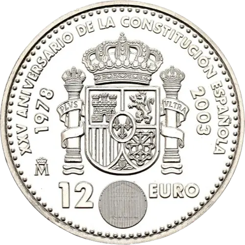 Moneda XXV Aniversario de la Constitución Española (2003)